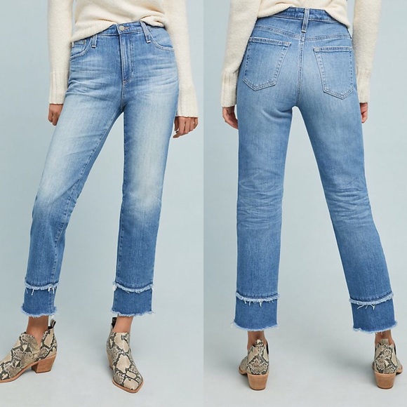 ag the isabelle high waist crop straight leg jeans